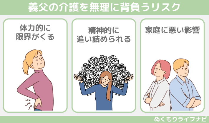 義父の介護を無理に背負うリスク