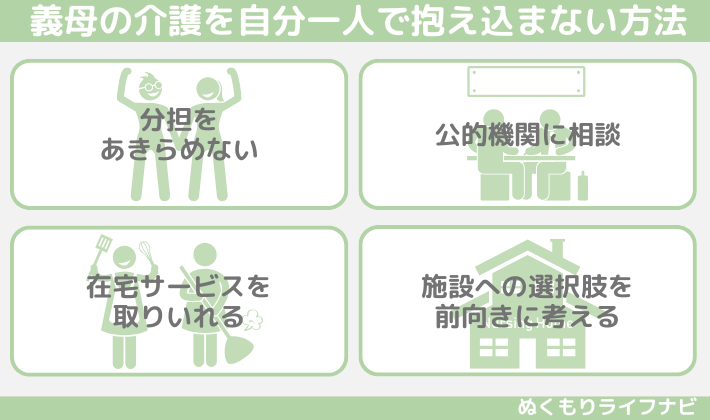 義母の介護を自分一人で抱え込まない方法