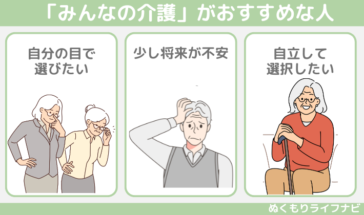 みんなの介護がおすすめな人
