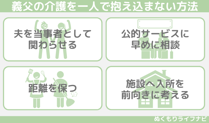 義父の介護を一人で抱え込まない方法